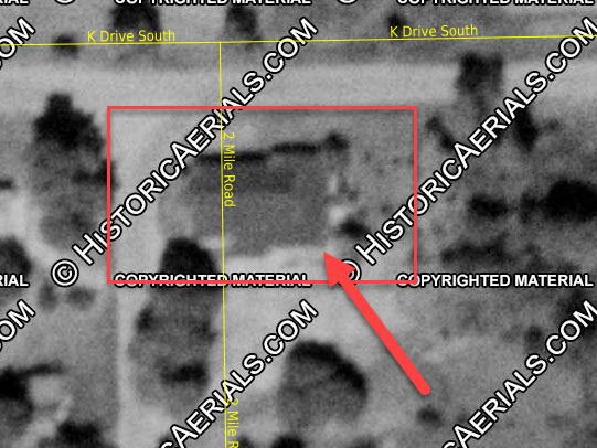 Pine Creek Dance Hall - 1955 Aerial Photo Of Building (newer photo)